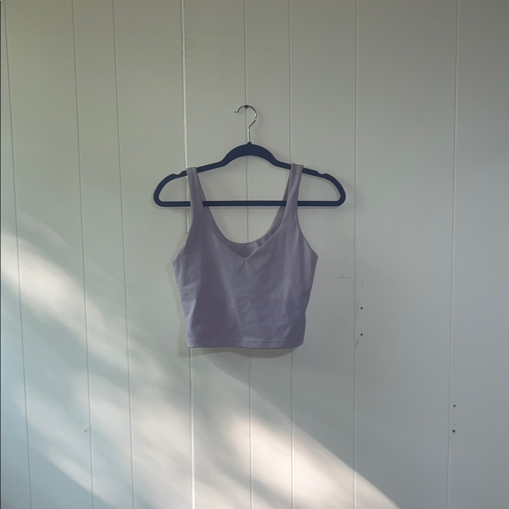 Lululemon Athletica Purple Sleeveless Fitted Crop Tank